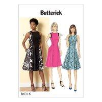 Butterick Misses\' Sleeveless Fit and Flare Dresses Sewing Patterns 373081