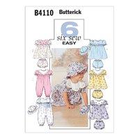butterick infants dress panties jumpsuit and hat sewing pattern 373233