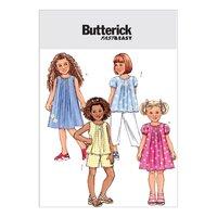 Butterick Childrens Girls Top, Dress, Shorts and Pants Sewing Pattern 373241