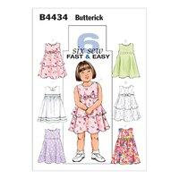 butterick toddlers childrens dress sewing pattern 373264