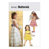 Butterick Children\'s Girls\' Dress and Cummerbund Sewing Pattern 373344