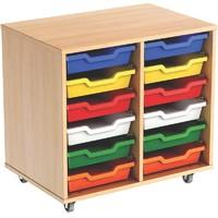 Busybase Mobile Shallow Tray Storage Furniture Coloured