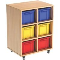 Busybase Mobile 3 x 2 Tub Storage Furniture Coloured