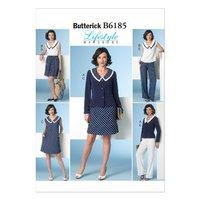 butterick misses jacket top dress skirt and pants sewing pattern 37366 ...