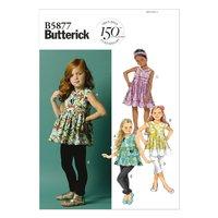 butterick childrengirls top tunic dress belt and leggings sewing patte ...