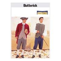 butterick historical costume coat vest shirt pants pattern 372934