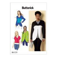 butterick misses curved seam or cropped jackets sewing patterns 373044