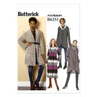 Butterick Misses\' Sweater Jacket and Coat Sewing Pattern 373516