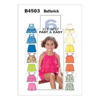 Butterick Children\'s Girls\' Top, Skirt, Skort and Shorts Sewing Pattern 373279
