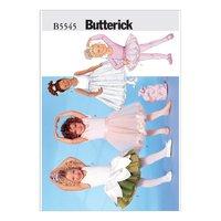 Butterick Childrens Girls Leotard, Skirt, Bag and Ponytail holder Sewing Pattern 373460