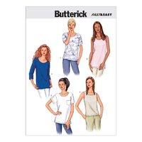 butterick misses petite top sewing pattern 372951