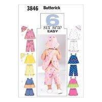 Butterick Infant Top, Short, Pants and Hat Sewing Pattern 373211