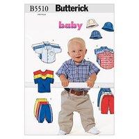 Butterick Infants Shirt, T-Shirt, Pants and Hat Sewing Pattern 373444