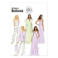 Butterick Misses\' Robe, Top, Gown, Pants and Bag Sewing Pattern 373853