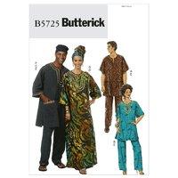 Butterick Misses\'Men\'s Tunic, Caftan, Pants, Hat and Head Wrap Sewing Pattern 373637