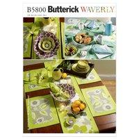 butterick napkins placemants table runner table cloth and flower bowl  ...