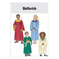 butterick childrens boys and girls robe and collar sewing pattern 3732 ...