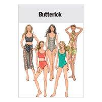 Butterick Misses\' Swimsuit and Wrap Sewing Pattern 373282