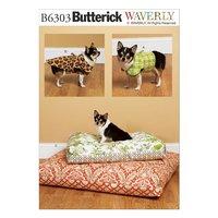 Butterick Dog Vest, Coat, and Bed In 2 Sizes Sewing Pattern 373093