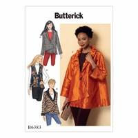 Butterick Misses Collared Vest and Jackets with Asymmetrical Hem 386424