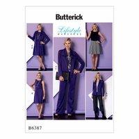 Butterick Misses Petite Draped Collar Jacket Sleeveless Dress and Pants 386446