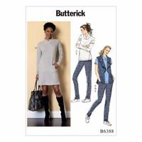 butterick misses lapped collar tops and dress draped collar vest and p ...