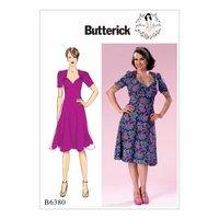 butterick misses sweeheart neckline dress with gathered bodice 386420