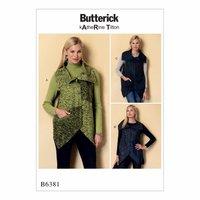 Butterick Misses Collared Vests with Asymmetrical Hems 386422