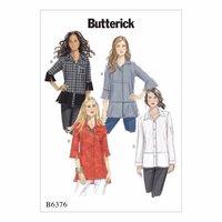 Butterick Misses Button Down Shirts with Side Slits 386413