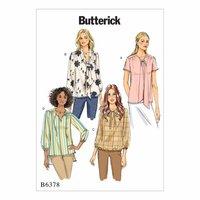 butterick misses gathered tops and tunics with neck ties 386416