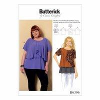 Butterick Misses Womens Asymmetical Overlay Top 386489