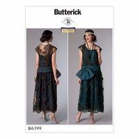 butterick misses drop waist dress with oversized bow 386501