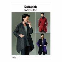 butterick b6422 misses asymmetical hem jackets with pockets 390736