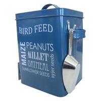 burgon ball wild bird food tin scoop in petrol blue