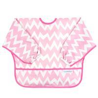 Bumkin Sleeved Bib - Pink Chevron