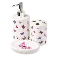 Butterflies Ceramic 3 Pce Accessory Set