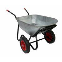 bullbarrow mammoth duo silver wheelbarrow