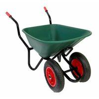 bullbarrow bronco duo green wheelbarrow