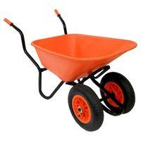 bullbarrow bronco duo orange wheelbarrow