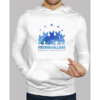 bulldog watercolor blue knit com...