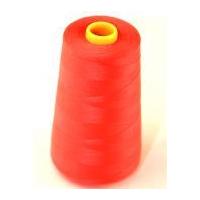 Budget 120's Polyester Sewing Thread Cone 4500m Fluorescent Red