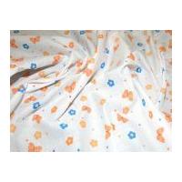 Butterflies Print Polycotton Dress Fabric Orange