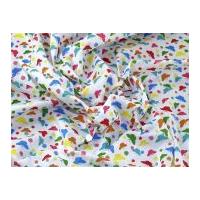 Butterfly Print Polycotton Dress Fabric Multicoloured