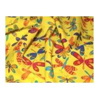 Butterfly Dragonfly Cotton Poplin Fabric