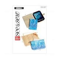 Butterick See & Sew Easy Sewing Pattern 5841 E-Book Reader Covers, Notebook/Laptop Cases