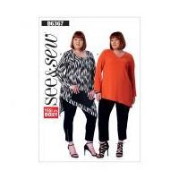 butterick see sew ladies plus size easy sewing pattern 6367 scoopneck  ...