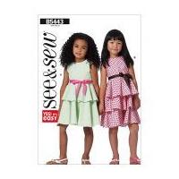 butterick see sew childrens easy sewing pattern 5443 tiered dresses