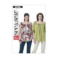 butterick see sew ladies easy sewing pattern 5480 summer tops