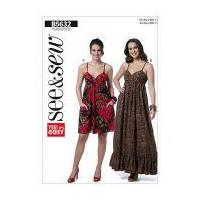 butterick see sew ladies easy sewing pattern 5632 summer dresses