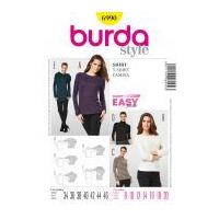 Burda Ladies Easy Sewing Pattern 6990 T-Shirt Tops & Jumpers
